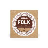 Набор струн D'ADDARIO EJ34 FOLK NYLON 80/20 Bronze Ball End Black Treble